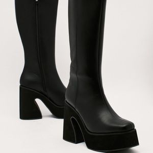 Nasty Gal Platform Heel Boots